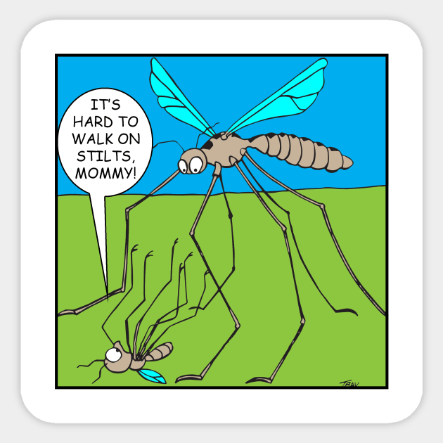 mosquito Sticker by Wickedcartoons